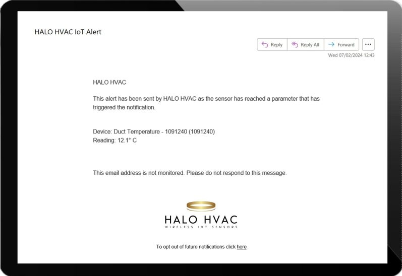 HALO HVAC Wireless Sensors IOT Dashboard